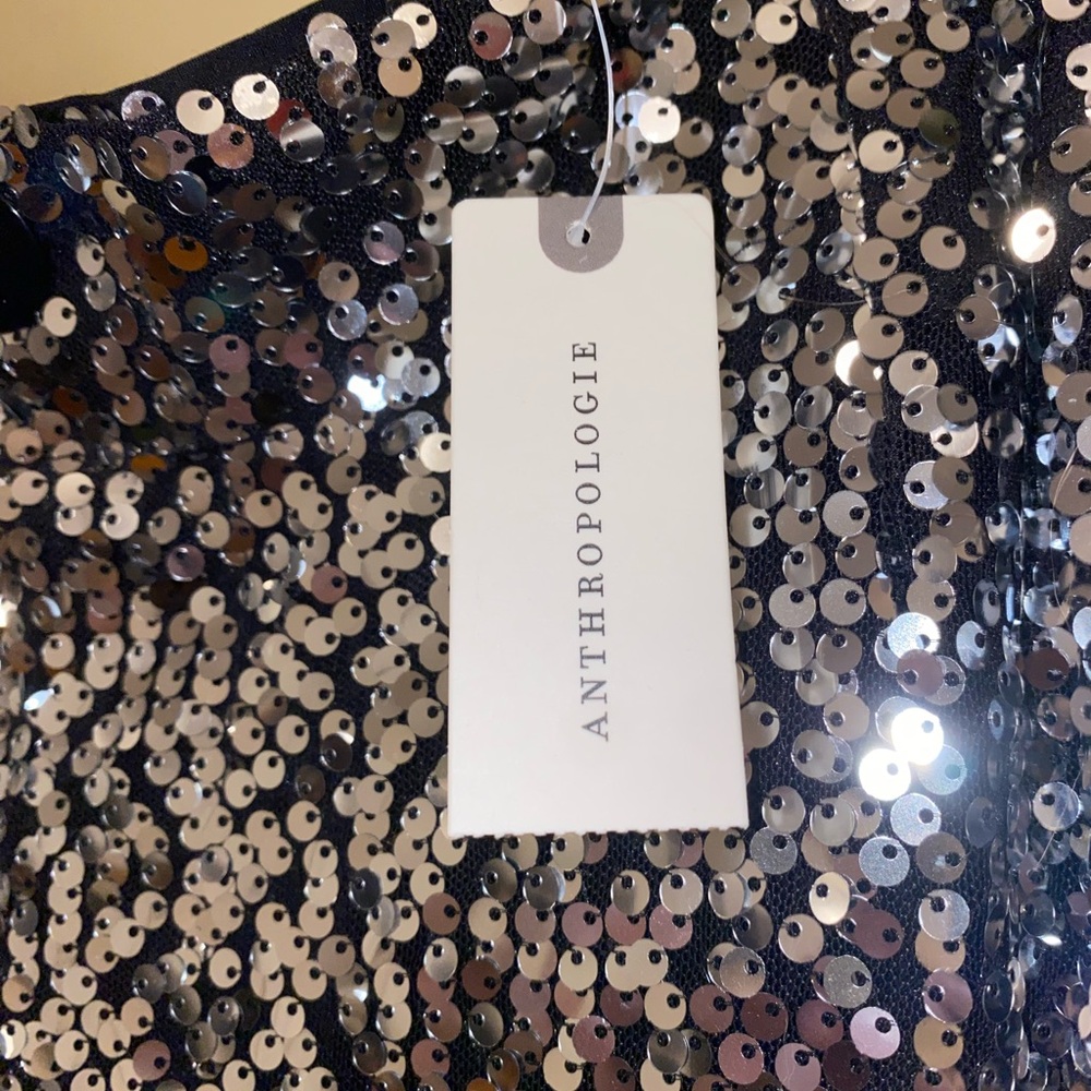 Cropped sequined pants stretchy